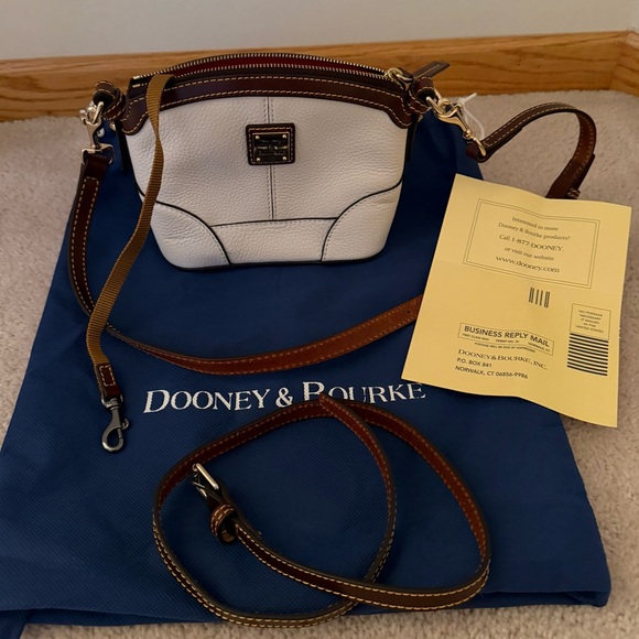 Dooney & Bourke Cream and Brown Crossbody Bag - Picture 5 of 10